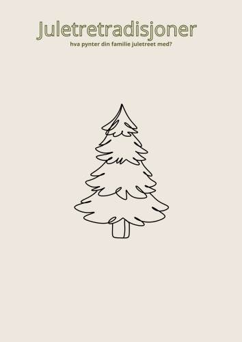 Fyll inn hva barna vil ha på sitt tre.